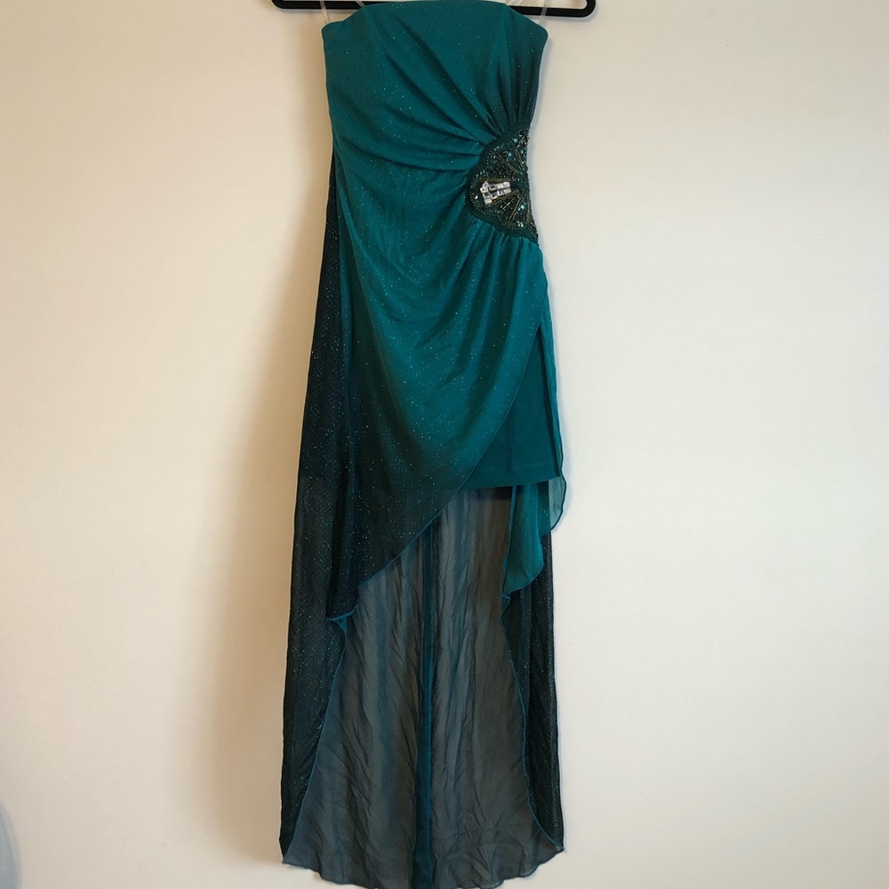 Strapless high low dress